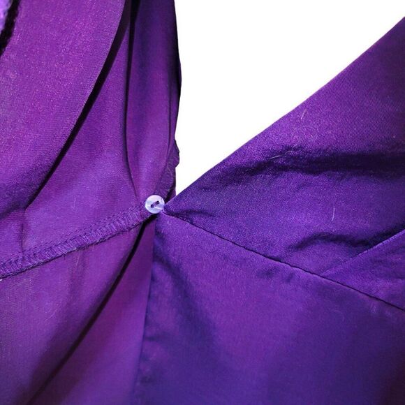 Worthington purple silky crossover top blouse - Picture 6 of 6